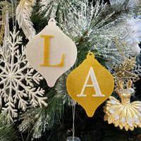 Ornament - Luxe Initials (Glitter)