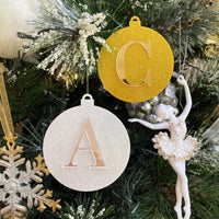 Ornament - Luxe Initials (Glitter)
