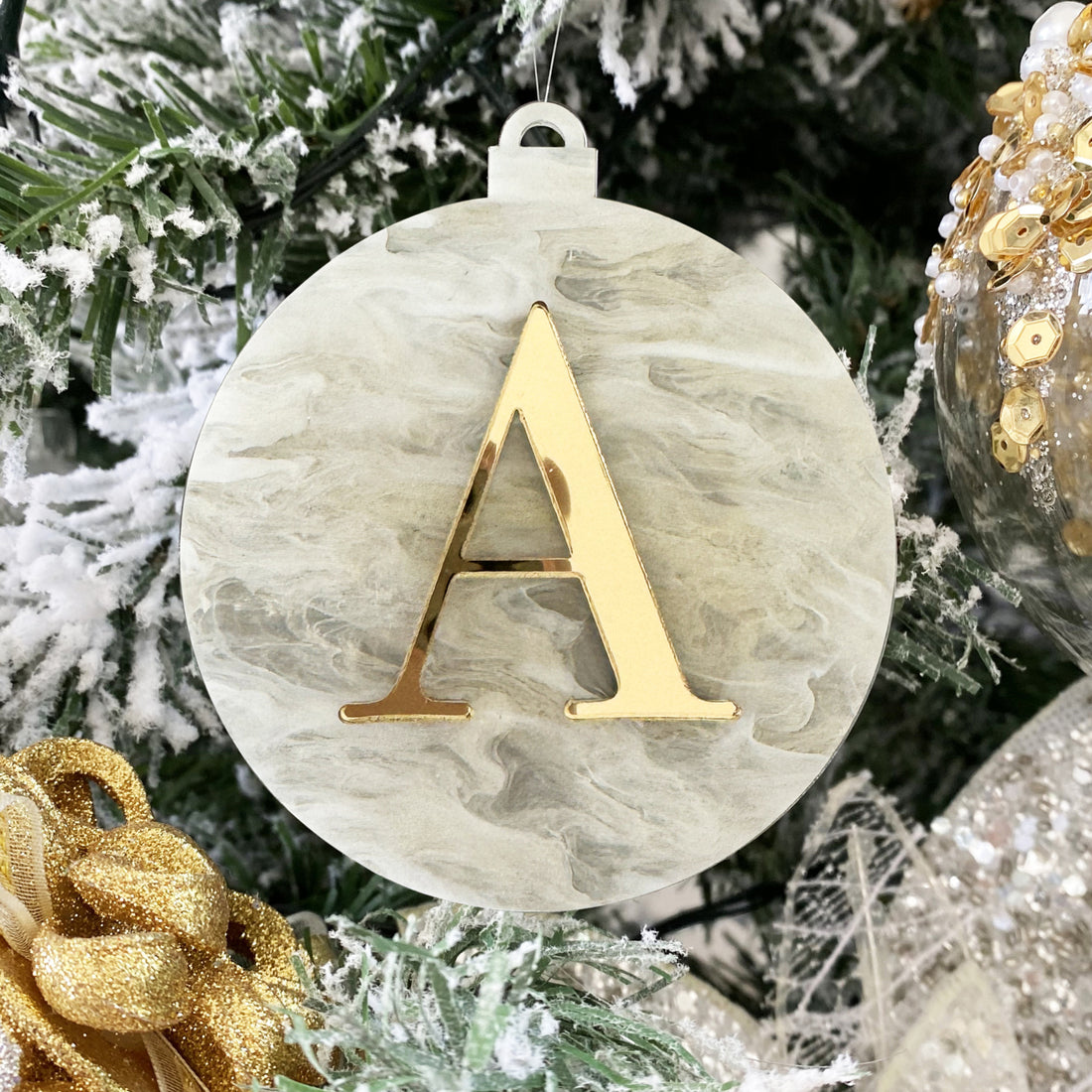 Ornament - Luxe Initials (Pearl Edition)