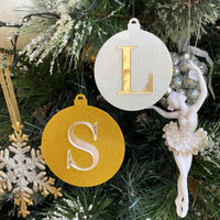 Ornament - Luxe Initials (Glitter)