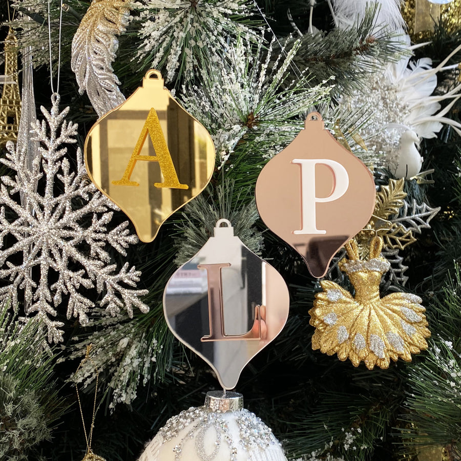 Ornament - Luxe Initials v2 (Droplet)