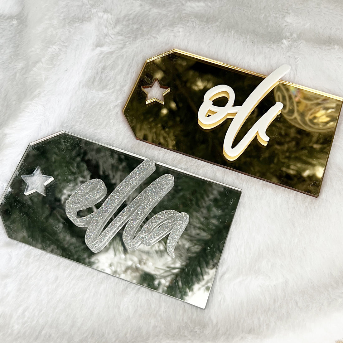 Christmas Decor - Acrylic Santa Sack Tag