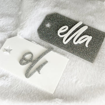 Christmas Decor - Acrylic Santa Sack Tag