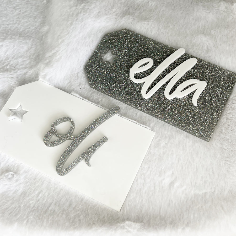 Christmas Decor - Acrylic Santa Sack Tag